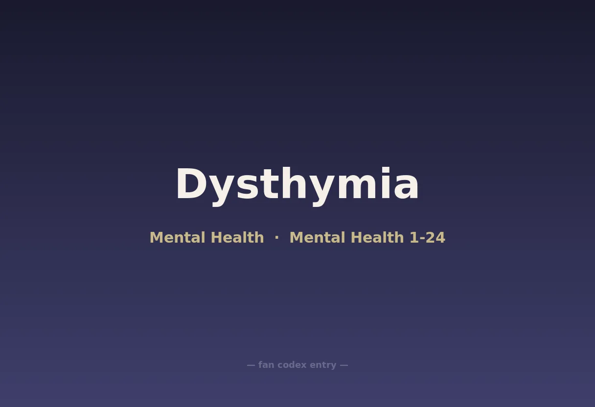 Dysthymia