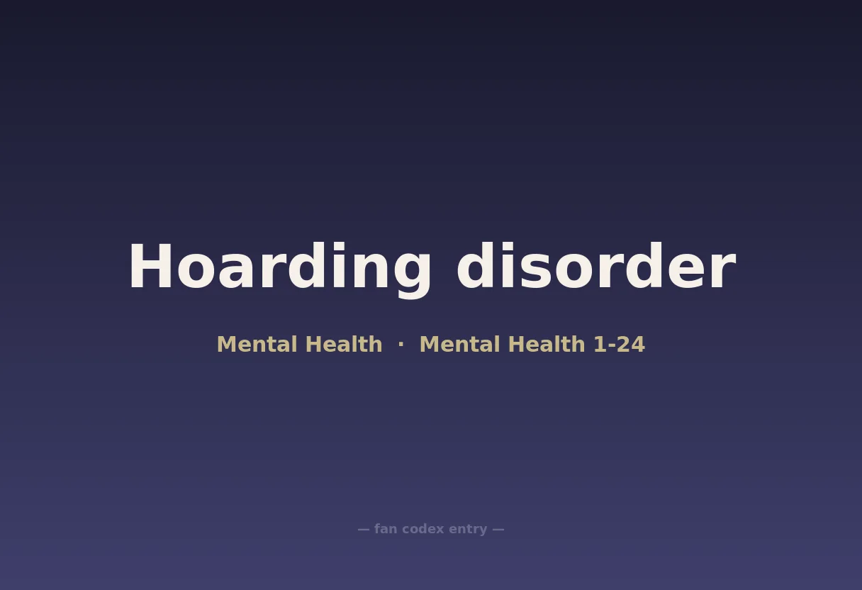 Hoarding disorder