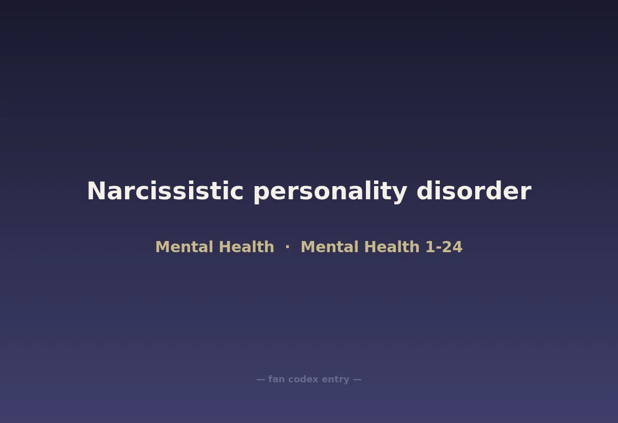 Narcissistic personality disorder