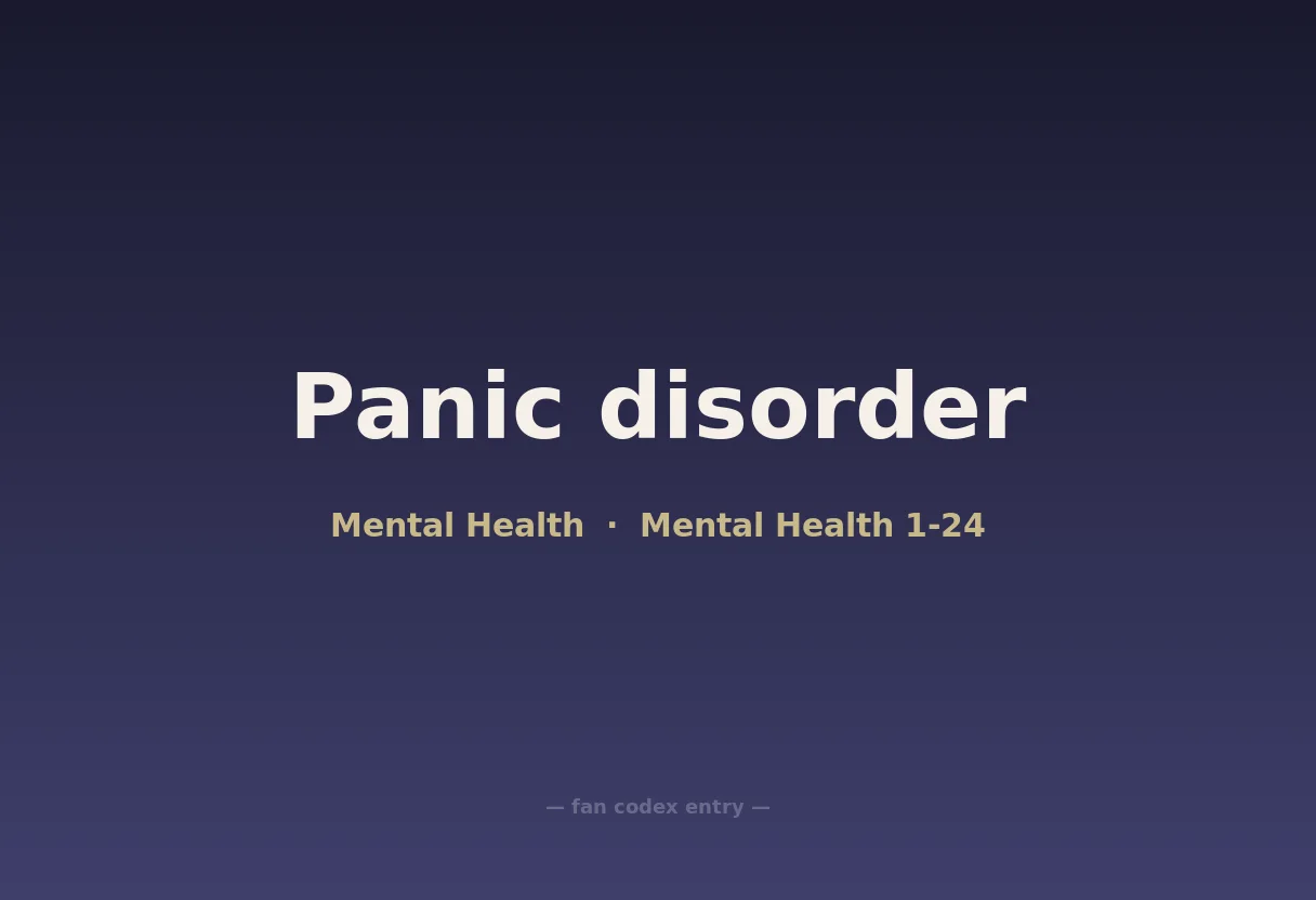 Panic disorder