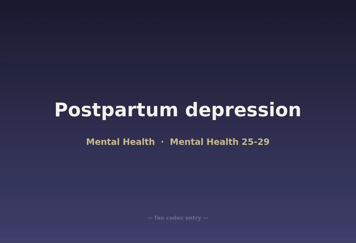 Postpartum depression