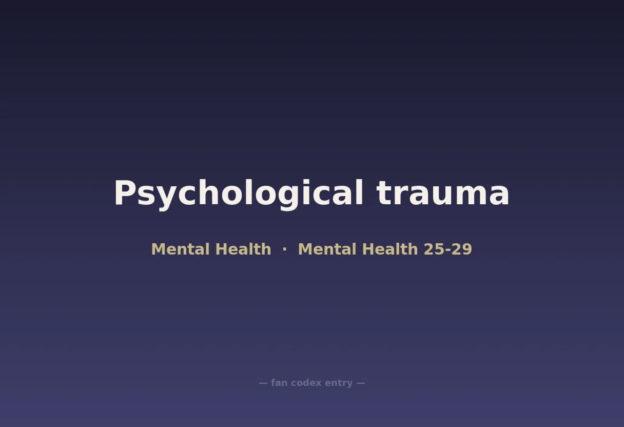 Psychological trauma
